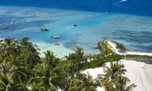 High angle view of beach
