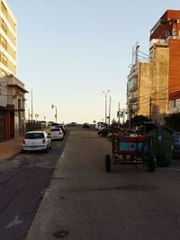 Road with buildings in background