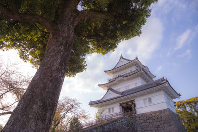 Low angle view of traditional building against sky