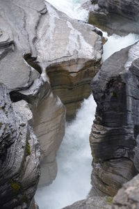 Rock formations in a river