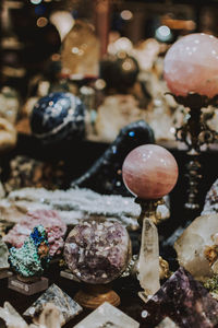 Close-up of candies on table