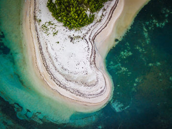 High angle view of beach