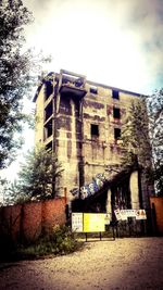 Exterior of old building against sky