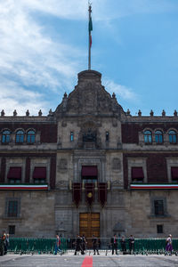 Low angle view of historical building against sky