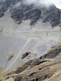 Aerial view of arid landscape