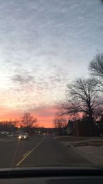 Road at sunset