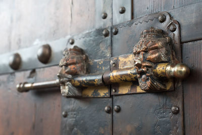 Close-up of door handle