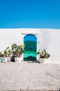 Built structure against blue sky