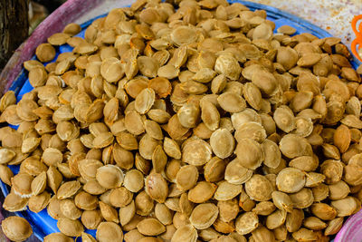 Close-up of apricot seeds