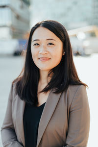 Portrait of a smiling young woman