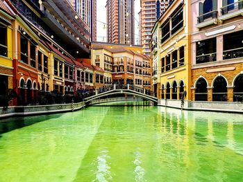 Reflection of buildings in canal