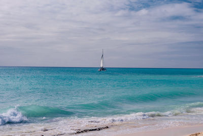 Scenic view of sea against sky