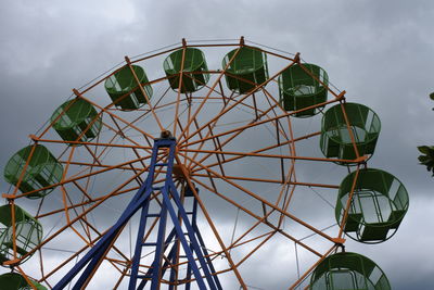 Low angle view of ferris wheel against sky