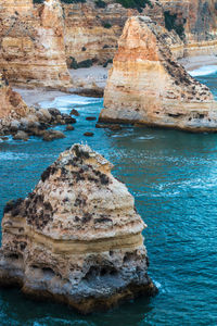 Rock formations in sea