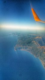 Aerial view of sea against sky