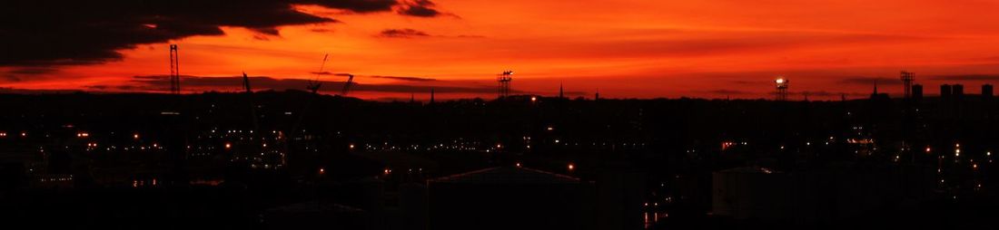 City at sunset