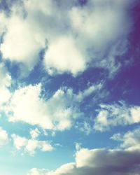 Low angle view of cloudy sky