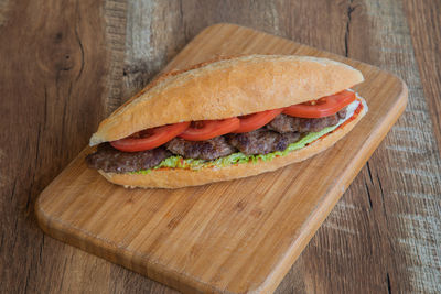Cropped image of food on cutting board