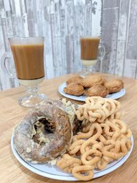 Close-up of food on table