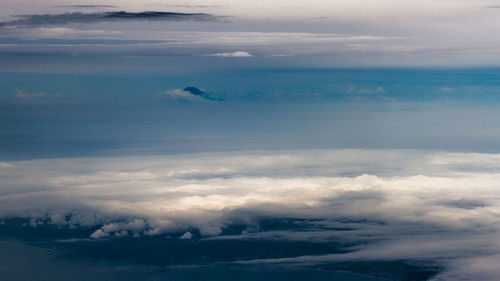 Aerial view of sea against sky