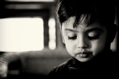 Close-up of cute boy