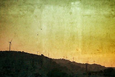 Scenic view of landscape at sunset