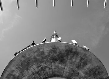 Low angle view of tower against sky