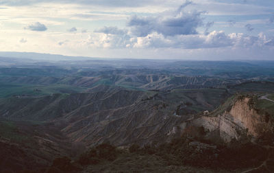 Aerial view of landscape against sky