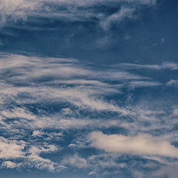 Low angle view of clouds in sky