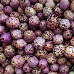 Full frame shot of artichokes for sale at market