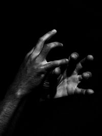 Close-up of cropped hand