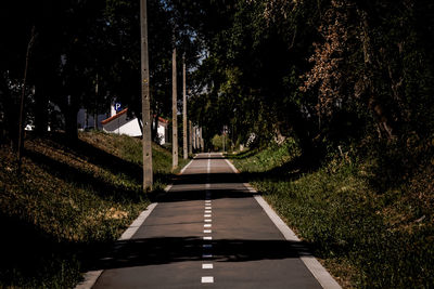 Empty road at night