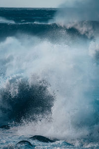 Waves splashing in sea