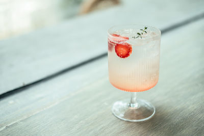 Close-up of drink on table