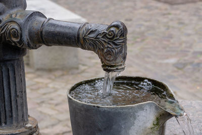 Close-up of water fountain