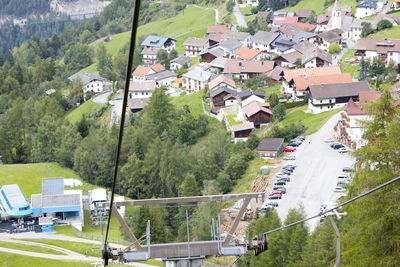 High angle view of houses