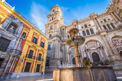 Low angle view of historical building against sky