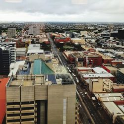 High angle view of townscape against sky