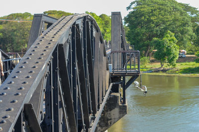 Bridge over river against sky