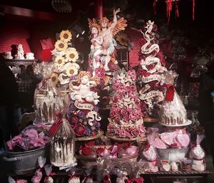 Christmas lights hanging in store