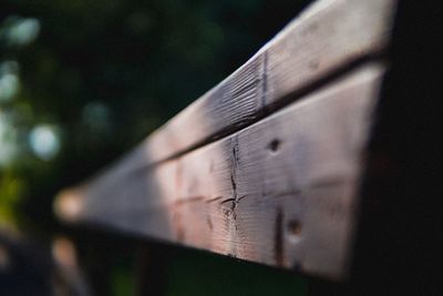 Close-up of old wooden plank