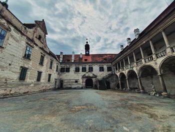 Low angle view of historical building against sky