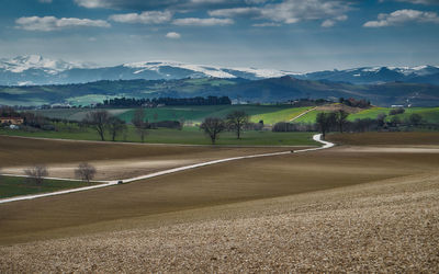 Scenic view of landscape against sky