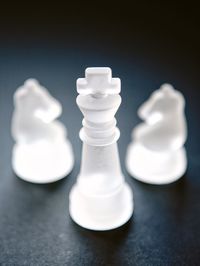 Close-up of chess pieces