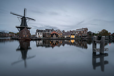 Reflection of built structures in water