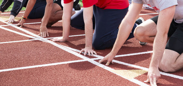 Group of people running