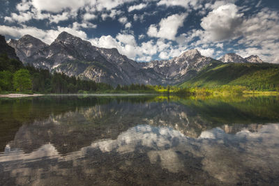 Mountain landscapes from austrian alps in springtime.