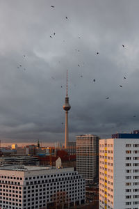 Aerial view of buildings in city
