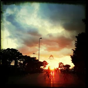 View of cloudy sky at sunset