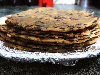 Close-up of cake in plate